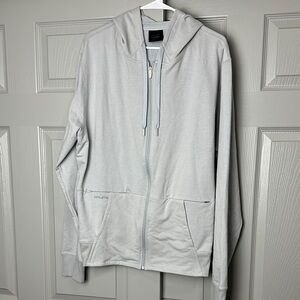 Hylete Light Gray Zip-Up Hoodie
